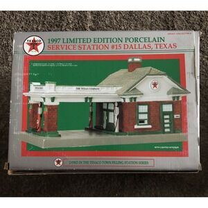 Vtg Texaco Town Dallas Texas Service Station # 15 3rd Series Lighted Porcelain